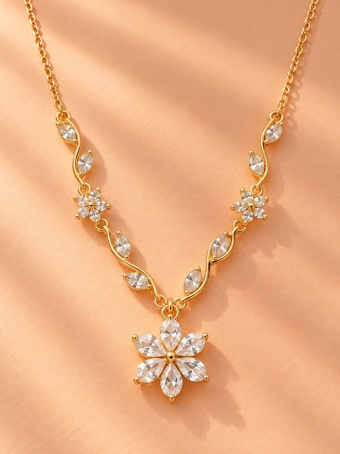 Crystal Blossom Necklace in Default, photo 1 of 1