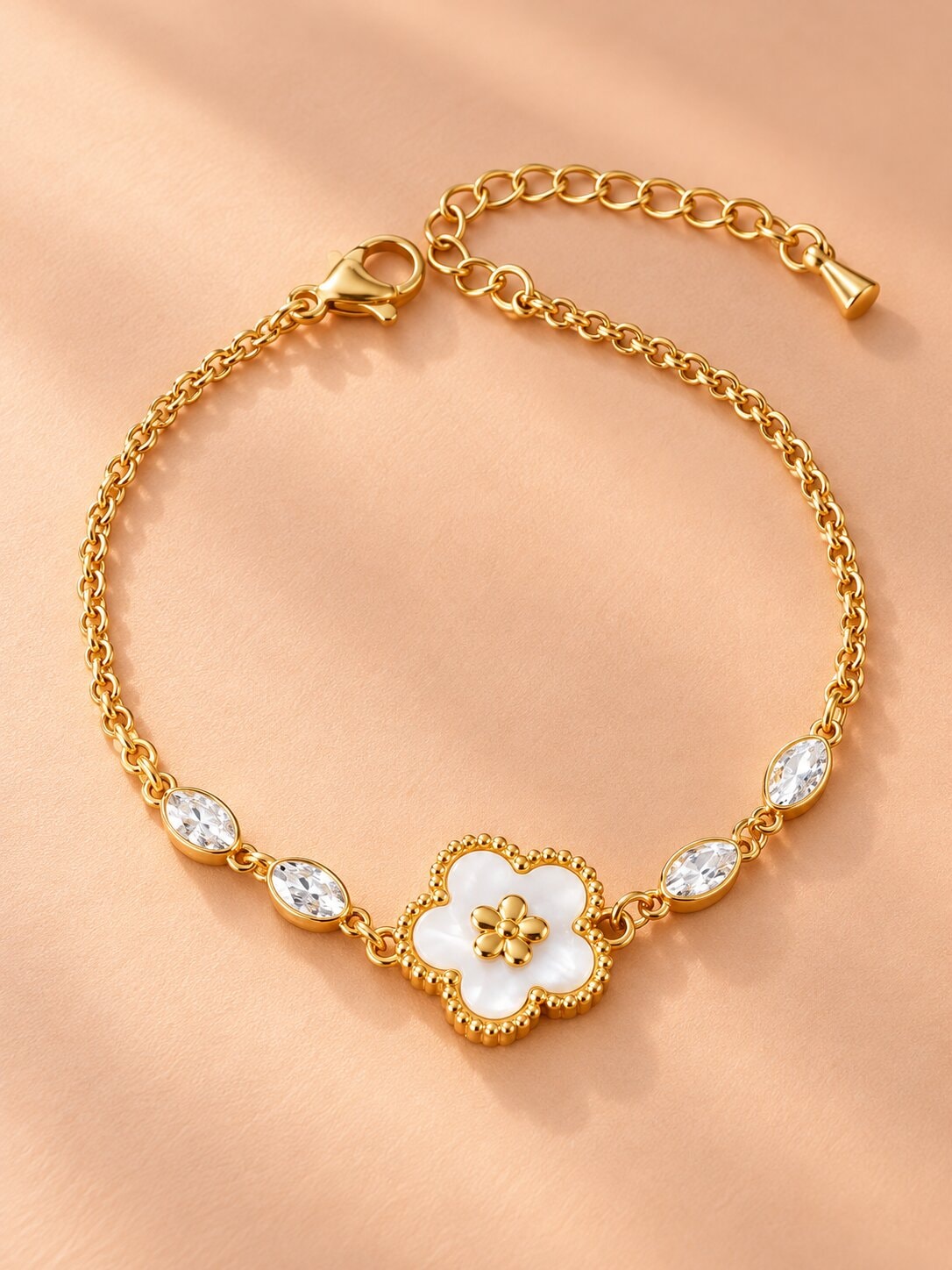 Pearl Clover Bracelet in Default, photo 1 of 1