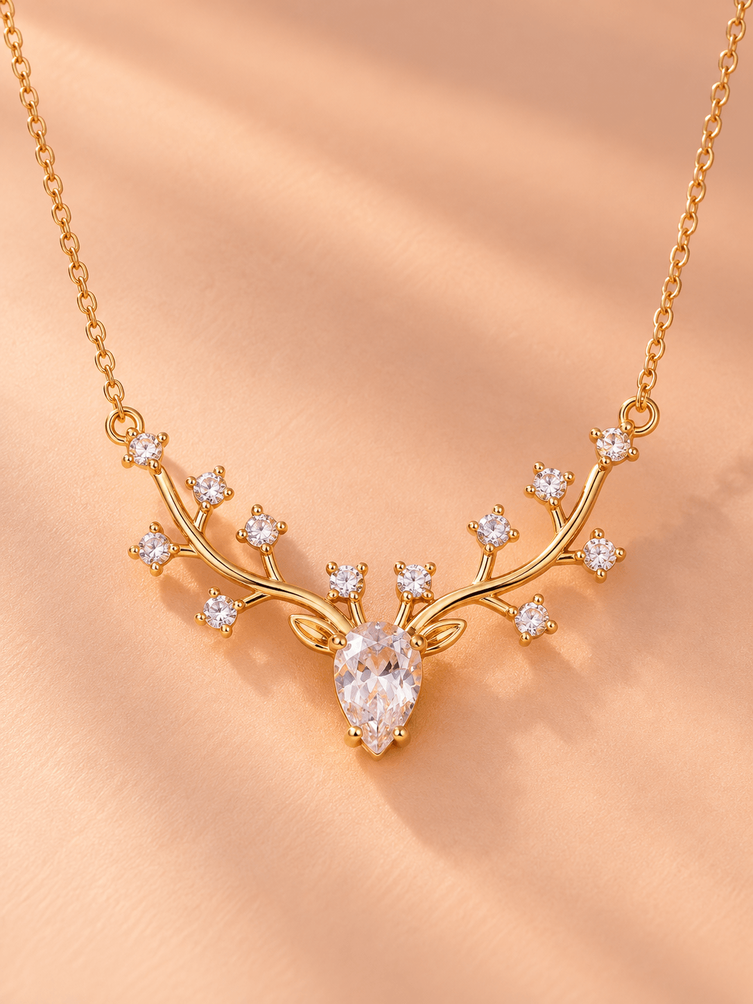 Reindeer Crystal Necklace in Default, photo 1 of 1